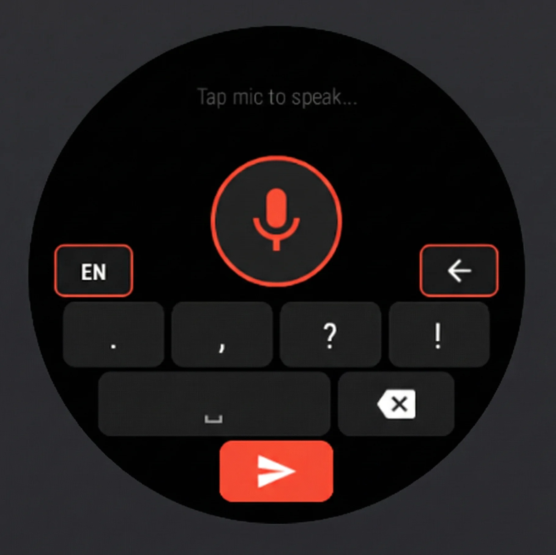 GroqBoard voice keyboard on Wear OS smartwatch